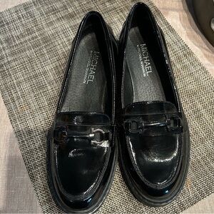 Michael by Michael Shannon 6.5 black patent leather chunky Y2K loafer